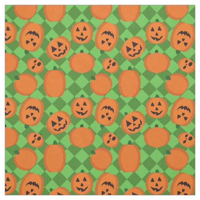 Halloween Pumpkins Fabric (Swatch)