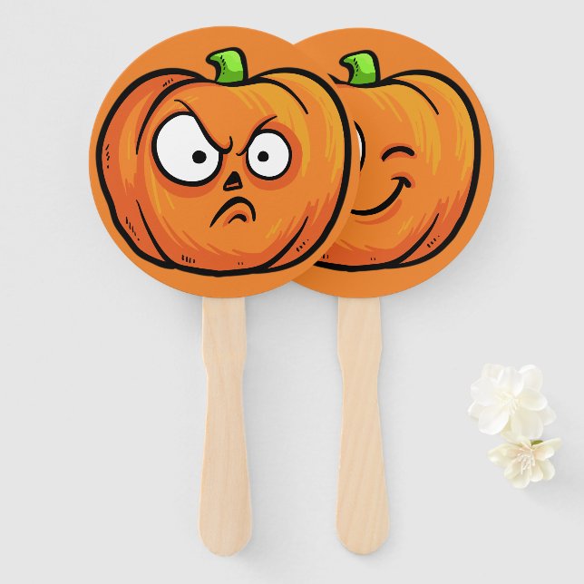Halloween Pumpkins fan set 2/3 (Front and Back)