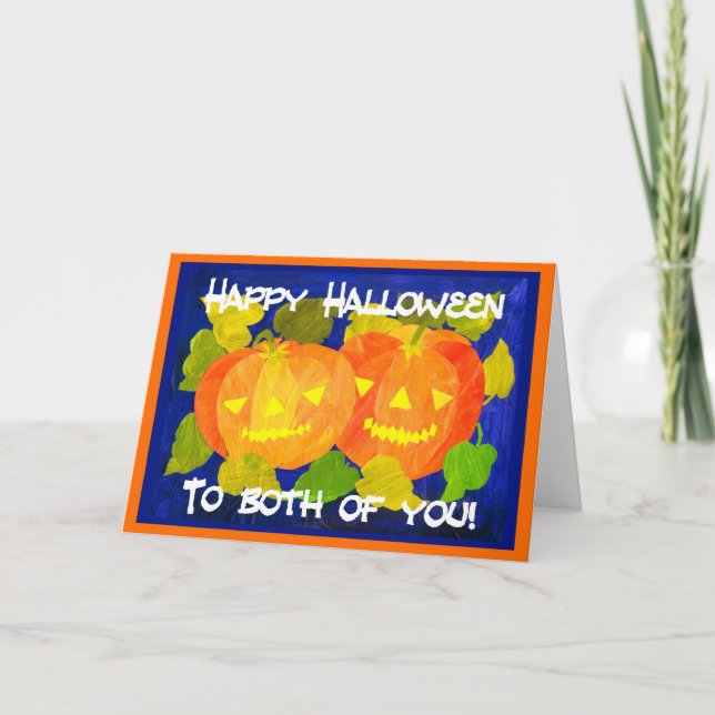 Halloween Pumpkins Greeting Card (Front)