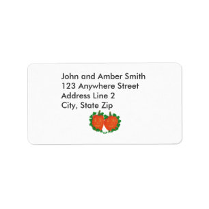 Halloween Pumpkins in Love Address Labels