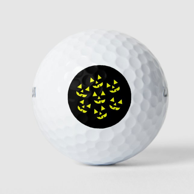 Halloween Pumpkins Jack O' Lantern Golf Balls (Front)