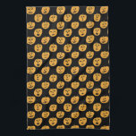 Halloween PUMPKINS Jack-O-Lanterns Kitchen Towel<br><div class="desc">Decorate your kitchen with this fun pumpkins dish towel. Makes a great seasonal housewarming or wedding gift! 
You can customize it and add text too.
Check my shop for lots more colours and patterns!</div>