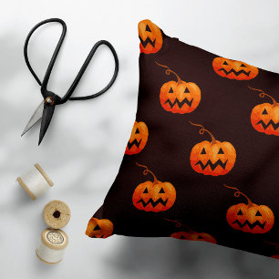 Halloween Pumpkins, Orange Pumpkins Trick Or Treat Accent Pillow