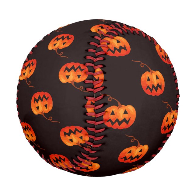 Halloween Pumpkins, Orange Pumpkins Trick Or Treat Baseball (Angled)