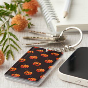 Halloween Pumpkins, Orange Pumpkins Trick Or Treat Keychain