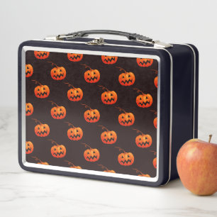 Halloween Pumpkins, Orange Pumpkins Trick Or Treat Metal Lunch Box