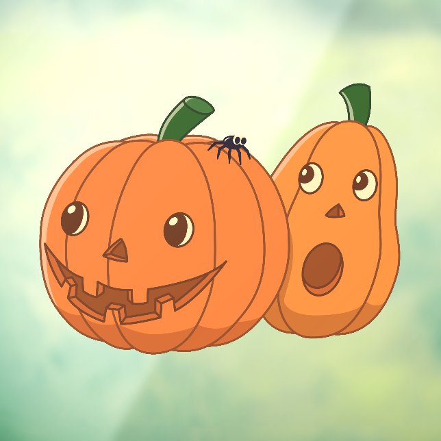 Halloween Pumpkins Pair Window Cling (Sheet 3)