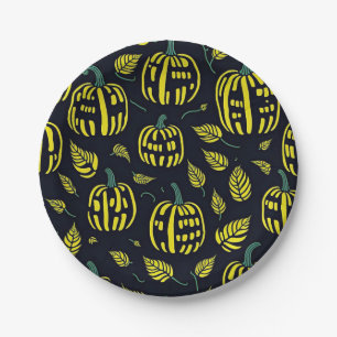 Halloween Pumpkins Paper Plate