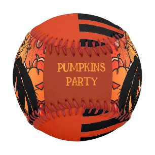 Halloween, Pumpkins Party, Scary,Black Peach  Baseball