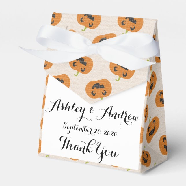 Halloween Pumpkins Pattern Favor Box (Front Side)