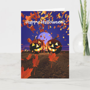 Halloween Pumpkins Playing Card
