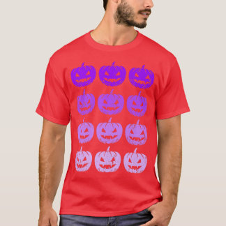 Halloween Pumpkins, Purple 3862 T-Shirt