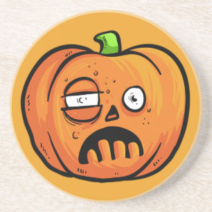 Halloween Pumpkins sandstone coaster 3 a