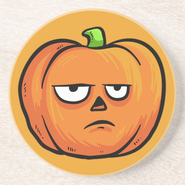 Halloween Pumpkins sandstone coaster 4 a (Front)