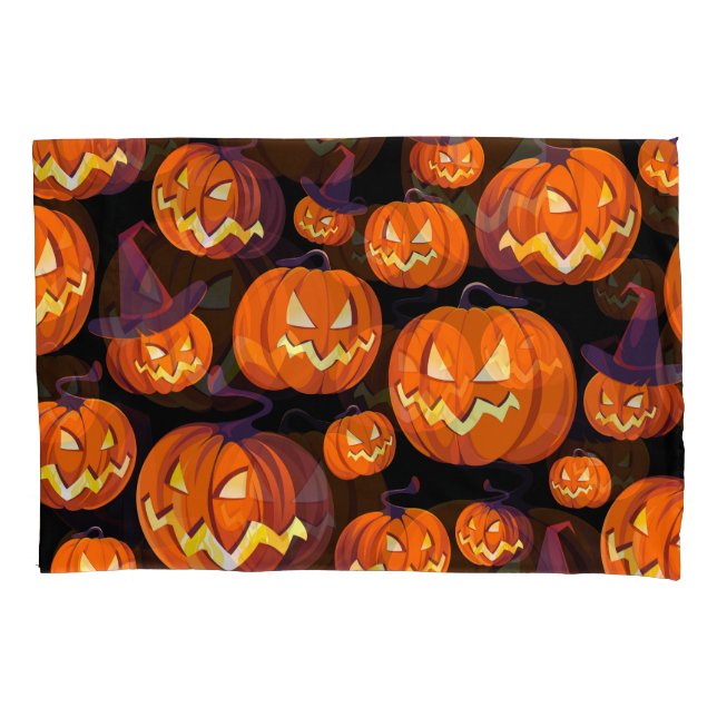 Halloween Pumpkins: Spooky Seamless Pattern. Pillowcase (Front)