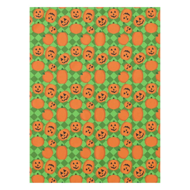 Halloween Pumpkins Tablecloth (Front)