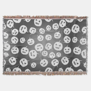 Halloween pumpkins throw blanket