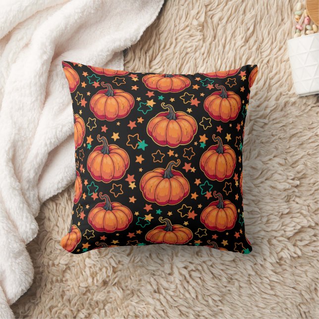 Halloween pumpkins throw pillow (Blanket)