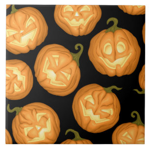 Halloween pumpkins tile