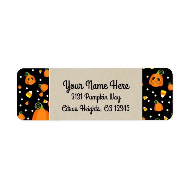 Halloween Pumpkins Whimsical Party Kraft (Front)