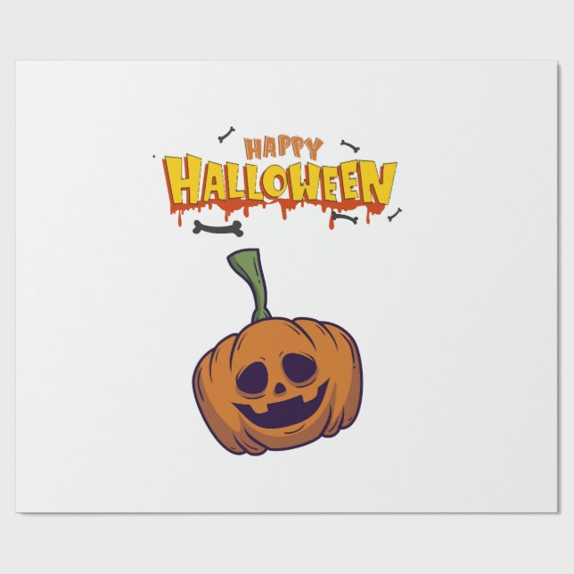 Halloween Pumpkins  Wrapping Paper (Flat)