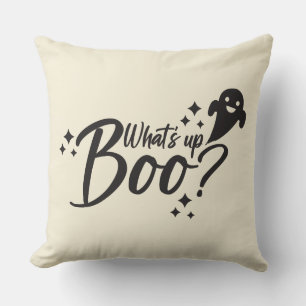 Halloween Pun - Whats up boo? Throw Pillow