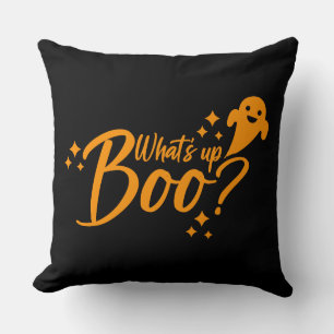 Halloween Pun - Whats up boo? Throw Pillow