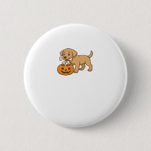Halloween Pup with Bones and Pumpkin Pal Classic T 2 Inch Round Button