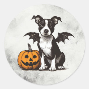 Halloween Puppy Classic Round Sticker