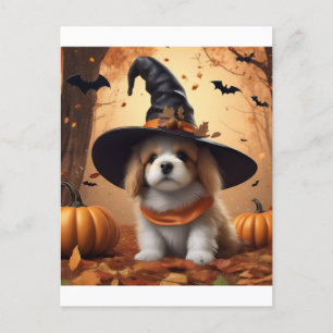 Halloween Puppy - Spooktacular Canine Costu Postcard