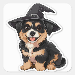 Halloween Puppy Square Sticker