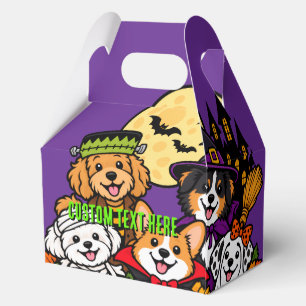 Halloween Pups Purple Custom Favor Box