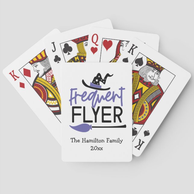 Halloween Purple and Black Funny Playing Cards (Back)