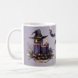 Halloween Purple Candles Bats Spooky Scary Coffee Mug<br><div class="desc">Halloween Purple Candles Bats Spooky Scary Coffee Mug. Unique,  beautiful,  stylish design. Easy to be personalized. Font style,  size and colours can be changed. Matching items are available.</div>