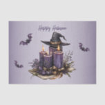 Halloween Purple Candles Bats Spooky Scary Tissue Paper<br><div class="desc">Halloween Purple Candles Bats Spooky Scary Tissue Paper. Unique,  beautiful,  stylish design. Easy to be personalized. Font style,  size and colours can be changed. Matching items are available.</div>