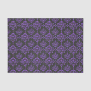 Halloween Purple Damask Chalkboard Pattern Tissue Paper