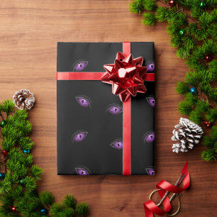 Halloween, Purple Eyes, Trick Or Treat, Boo Wrapping Paper