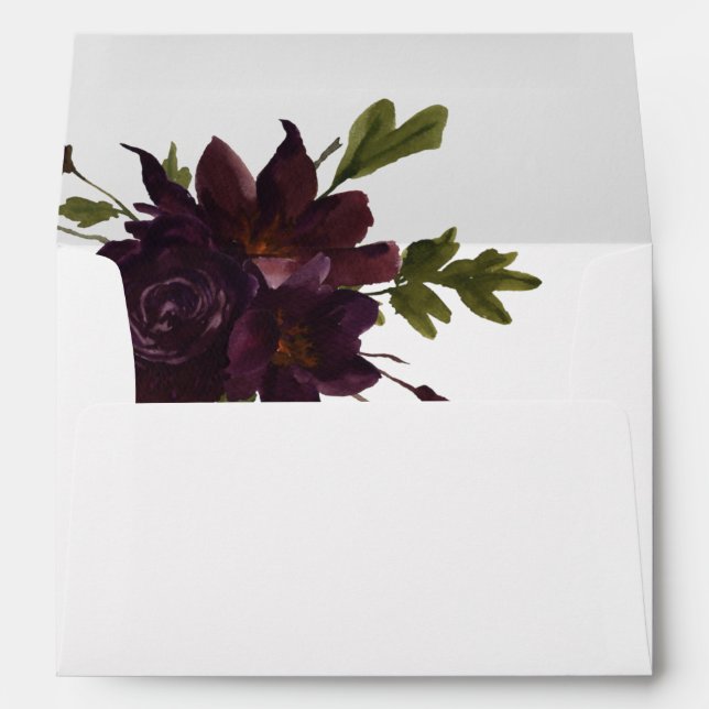 Halloween Purple Floral Envelope (Back (Bottom))