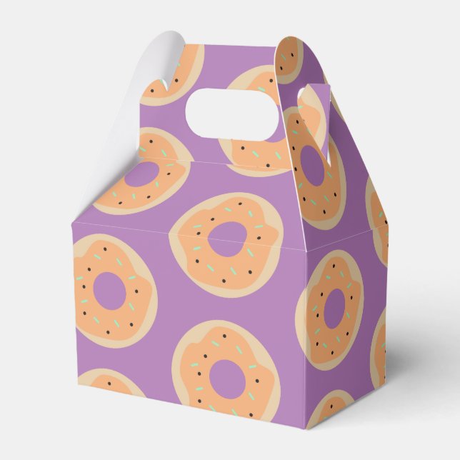Halloween Purple Green Doughnut Birthday Favor Box (Front Side)