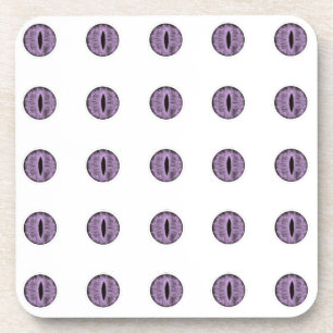 Halloween Purple Polka Dot Eyes Coaster
