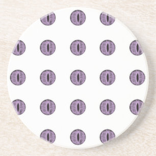 Halloween Purple Polka Dot Eyes Coaster