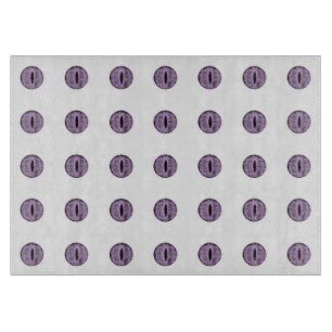 Halloween Purple Polka Dot Eyes Cutting Board