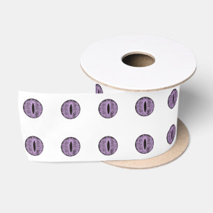 Halloween Purple Polka Dot Eyes Satin Ribbon