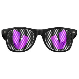 Halloween Purple Spook Eyes Retro Sunglasses