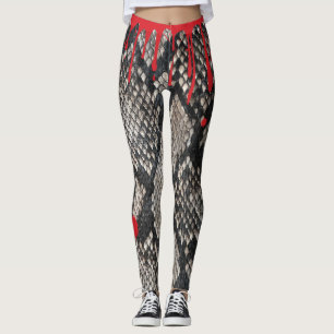Halloween Python Snake Skin - Gory Dripping Blood Leggings