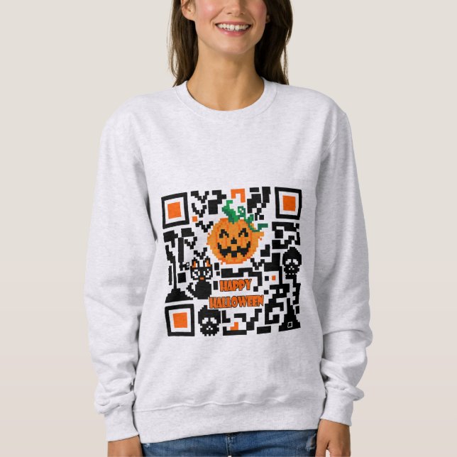 Halloween QR code Sweatshirt (Front)
