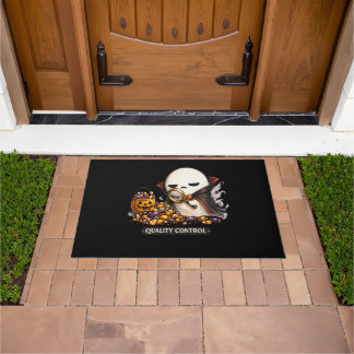 Halloween Quality Control Cute Vampire Doormat