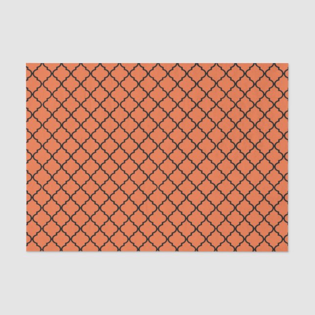 Halloween quatrefoil  tissue paper gift bag stuffe (Front)