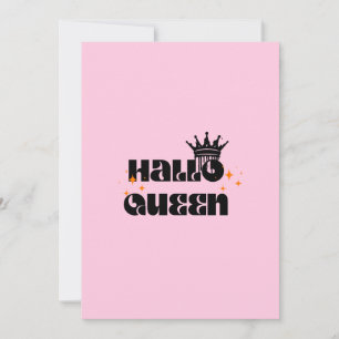 Halloween Queen, Halloqueen, Retro Halloween Art Holiday Card