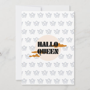 Halloween Queen, Halloqueen, Retro Halloween Art Holiday Card
